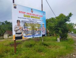 Cegah Aksi Balap Liar, Polisi Intensifkan Giat Patroli Hingga Pasang Spanduk Imbauan