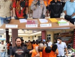 Sat Reskrim Polres Lebak Amankan Tujuh Pelaku Curanmor Beserta Barang Bukti 13 Unit Sepeda Motor