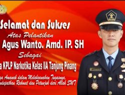 Putra Kelahiran Lampung, Dilantik Menjadi Ka. KPLP Narkotika Tanjung Pinang Provinsi Kepulauan Riau