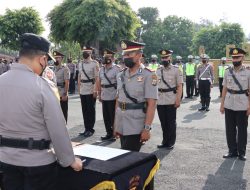 Kapolres Lombok Timur Pimpin Upacara Serah Terima Jabatan PJU Dan Beberapa Kapolsek Jajaran