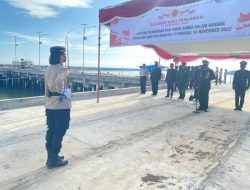 Polres Lotim Bersama Instansi Terkait Laksanakan Upacara Pelarungan dan Tabur Bunga