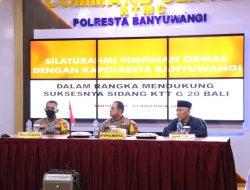 Polresta Banyuwangi Gandeng FKUB dan Pimpinan Ormas Deklarasi Dukung Sukseskan KTT G20 Bali