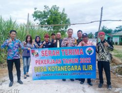 Pemdes Kotanegara Ilir Resmikan Pembukaan Badan Jalan dan Anderlah