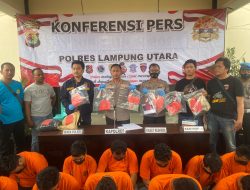 Gerak Cepat, Dua Minggu 22 Pelaku Kejahatan Diringkus Polres Lampung Utara