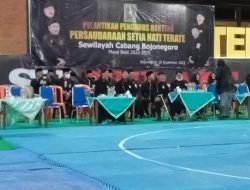 Pelantikan Pengurus Ranting PSHT Sewilayah Cabang Bojonegoro Masa Bakti 2022 – 2025