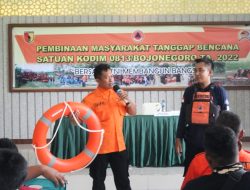 Tingkatkan Kesiapsiagaan, Kodim Bojonegoro Gelar Pembinaan Masyarakat Tanggap Bencana