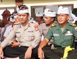 Prosesi Melaspas Pura Kertha Bumi Bhayangkara di Polresta Sidoarjo