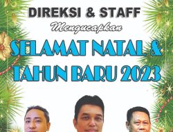 DIREKSI & STAFF Perumda DELTA TIRTA Sidoarjo Mengucapkan Selamat NATAL & TAHUN BARU 2023