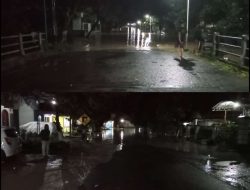 Diguyur Hujan Lebat Hampir Empat Jam, Desa Ngadirejo Banjir