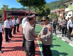 Upacara Kenaikan Pangkat dan Pemberian Rewad di Mapolres Wonogiri, Ini Pesan Kapolres Wonogiri AKBP Dydit Dwi Susanto