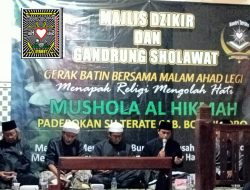 Rutinan Malam Minggu Legi Ratusan Santri SH Terate Bersholawat