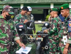 Cegah Pelanggaran dan Laka Lantas, Kodim Bojonegoro Periksa Randis Babinsa