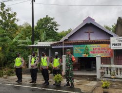 Kerahkan Ratusan Personil, Polres Wonogiri Amankan Ibadah Natal di Gereja