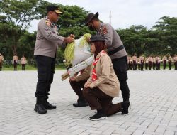 Ini Pesan Kapolres Lotim Saat Pimpin Upacara Diklatsar Saka Bhayangkara