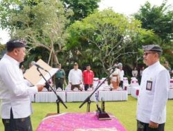 Bupati Gianyar Akhirnya Melantik Dewa Alit Menjadi Sekda Gianyar di Bawah Gerimisnya Hujan