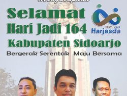 DIREKSI & STAFF Perumda DELTA TIRTA Sidoarjo Mengucapkan Selamat Hari Jadi ke-164 Kabupaten Sidoarjo