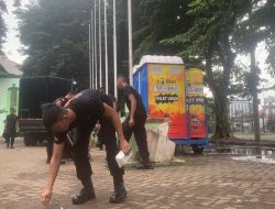 Usai Harlah Satu Abad NU, Polisi Turut Bersihkan Kawasan GOR Sidoarjo