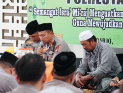 Pengajian Isra’ Mi’raj di Polresta Sidoarjo Bertema: Semangat Isra’ Mi’raj Menguatkan Keimanan, Ketaqwaan dan Soliditas Guna Mewujudkan Polri yang Presisi