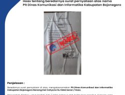 Hoax Pencatutan Nama Pejabat Dinas Kominfo Bojonegoro untuk Memenangkan Calon di Pemilu&nbsp;&nbsp;