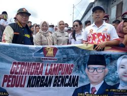 DPD Partai Gerindra Lampung Berikan Bantuan Korban Banjir di Lampung Utara