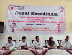 Penguatan Kapasitas Pengawasan Pemutakhiran Data Pemilih, Bawaslu Lampura Rakor