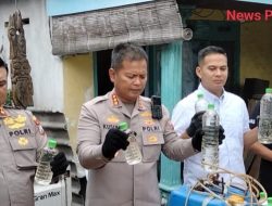 Polresta Sidoarjo Grebek Usaha Miras Ilegal di Desa Sugihwaras Kec. Candi – Sidoarjo