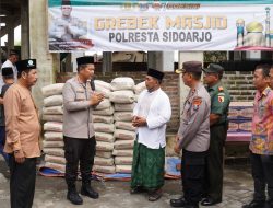 Polresta Sidoarjo Bantu Pembangunan Masjid Jami’An Nur Tambak Kemerakan