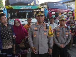 Polresta Sidoarjo Berangkatkan 10 Bus Mudik Bersama Gratis