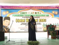 Wakil Ketua TP-PKK Lampura Devriyana Marda Ardian Hadiri Pengajian Akbar Dikecamatan Abung Surakarta