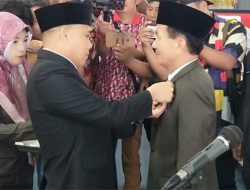 DPRD Lampung Utara Gelar Paripurna PAW Fraksi Partai Gerindra Antara Hj. Sandi Juwita Spd. MM., dengan Farouk Danial. S.H.,C.N