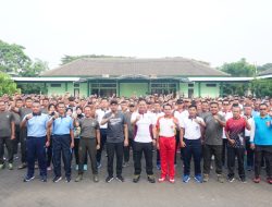 Olahraga Bersama TNI-Polri Sidoarjo Sambut Hari Bhayangkara 2023