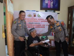 Bakti Kesehatan Dalam Rangka Hari Bhayangkara, Kapolresta Cirebon Jenguk Para Anggota yang Sakit