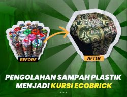 Sampah Plastik untuk Dijadikan Kursi Ecobrick  di Tangan Kreatif Wahyuni