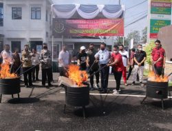 Bupati Lampung Utara Hadiri Acara Pemusnahan Barang Bukti Tindak Pidana Umum di Kejaksaan Negeri