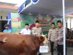 Wakapolres Wonogiri Serahkan Hewan Qurban, untuk Menyambut Hari Raya Idul Adha 1444 H.