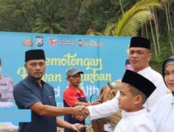 Hari Raya Idul Adha 1444 Hijriah Tahun 2023 Kapolres Pacitan AKBP Wildan Alberd Berkorban 2 Ekor Sapi  22 Kambing
