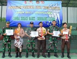 Kodim Bojonegoro Gelar Lomba Baris Berbaris Saka Wira Kartika Tahun 2023