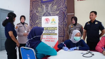 Bakti Kesehatan Polwan Polresta Sidoarjo di Rutan Perempuan Kelas II A
