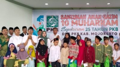 Harlah PKB ke-25 dan Peringati 10 Muharram, DPC PKB Kabupaten Mojokerto Gelar Santunan Anak Yatim