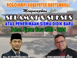KELUARGA BESAR SMAN 1 TARUNA BUDAYA ROGOJAMPI KABUPATEN BANYUWANGI Mengucapkan SELAMAT & SUKSES atas Penerimaan Siswa Didik Baru Tahun Ajaran 2023 – 2024