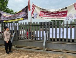 Aksi Damai Gerakan Masyarakat Peduli Tani Singkong, Polres Lampung Utara Berikan Pelayanan Pengamanan