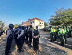 Polres Wonogiri bersama Kodim 0728 Wonogiri Gelar Apel Kesiapan Pengamanan Pengesahan Warga Baru PSHT Parluh 17 Ponorogo