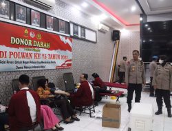 Polwan Polres Bojonegoro Gelar Bakti Kesehatan Donor Darah, Rikkes dan Papsmear di Hari Jadi Polwan ke-75