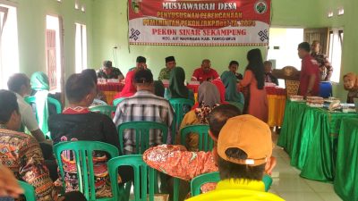 Pemkon Sinar Sekampung Kecamatan Air Naningan Gelar Musdes Bahas RKP Tahun Angaran 2024