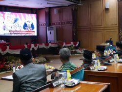 HUT RI ke-78, Bupati Sidoarjo Bersama Forkopimda Dengarkan Pidato Kenegaraan Presiden Jokowi