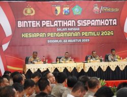 Polda Jatim Gelar Bintek Pelatihan Sispamkota Pengamanan Pemilu 2024