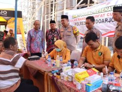 Jumat Curhat, Polresta Sidoarjo Gelar Bakti Sosial Kesehatan di Desa Gampang Prambon