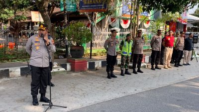Kapolres Wonogiri Pimpin Langsung Pengamanan Tasyakuran Suran PSHW Tunas Muda Cabang Wonogiri