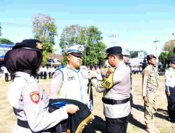 Operasi Zebra Semeru 2023, Polres Bondowoso Laksanakan Apel Gelar Pasukan