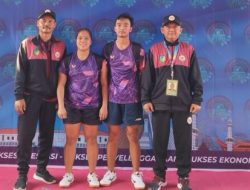 Kabupaten Kediri Raih Emas Cabor Tenis Meja Nomor Ganda Campuran Porprov VIII Jatim 2023